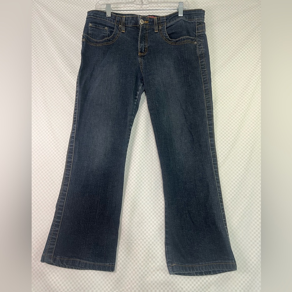 Vintage Anchor Blue Jeans‎ Womens 15 Blue Boot Cut Low Swoop Stretch